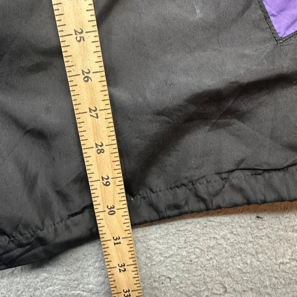 Odd Future Coach Jacket Mens Large Snap Button Lined Purple Black Windbreaker